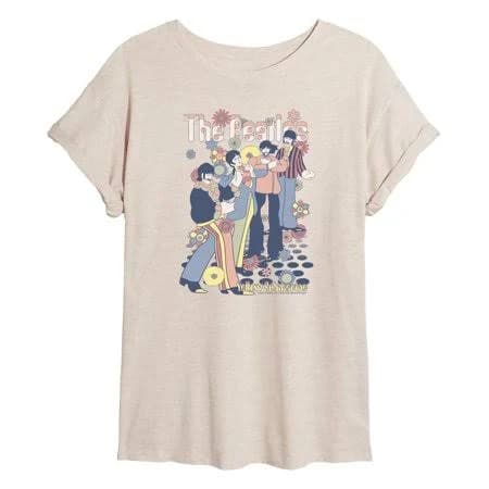 The Beatles Women's Oversized Graphic T-Shirt