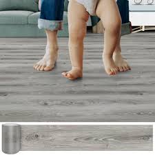 Lareko 54 Sq.Ft,Wood Peel and Stick Floor Tiles,36 Pack Grey Vinyl Flooring (No Adhesive Residue) 36"×6" Waterproof and Non-Slip Laminate Flooring for Renters Bathroom, Living Room (Smoke Grey) - Amazon.com