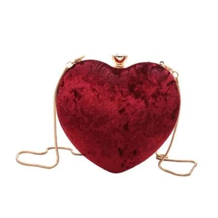 Creative Heart Shape Plush Crossbody Bag