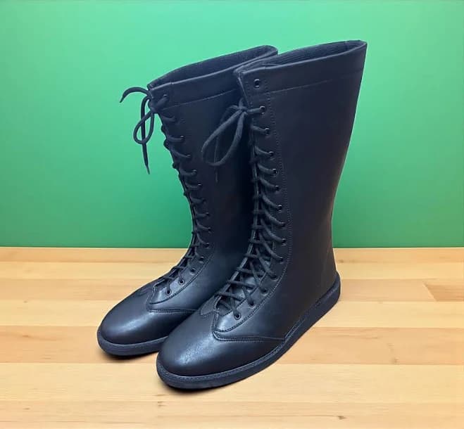 Men's Tall Lace Up Leather Wrestling Boots