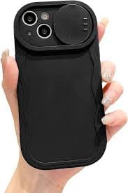 Amazon.com: Candy Color Slide Camera Protect Phone Case for iPhone (Black,iPhone 15) : Cell Phones & Accessories