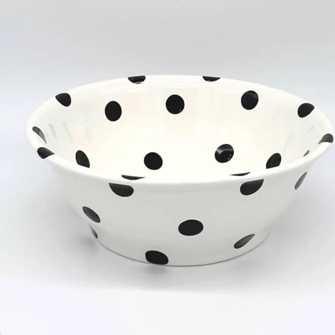 White and Big Black Dots Bowls Bowl
