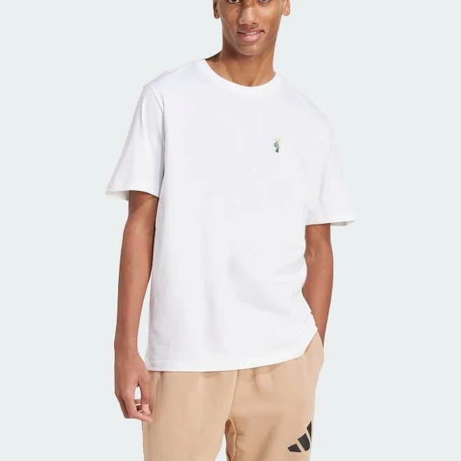 adidas Men's Dog Sock Patch Graphic Tee
