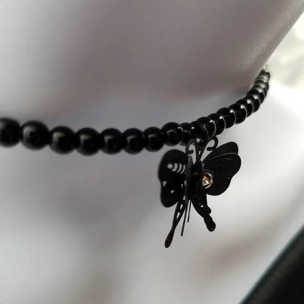 3D Butterfly Pendant Choker