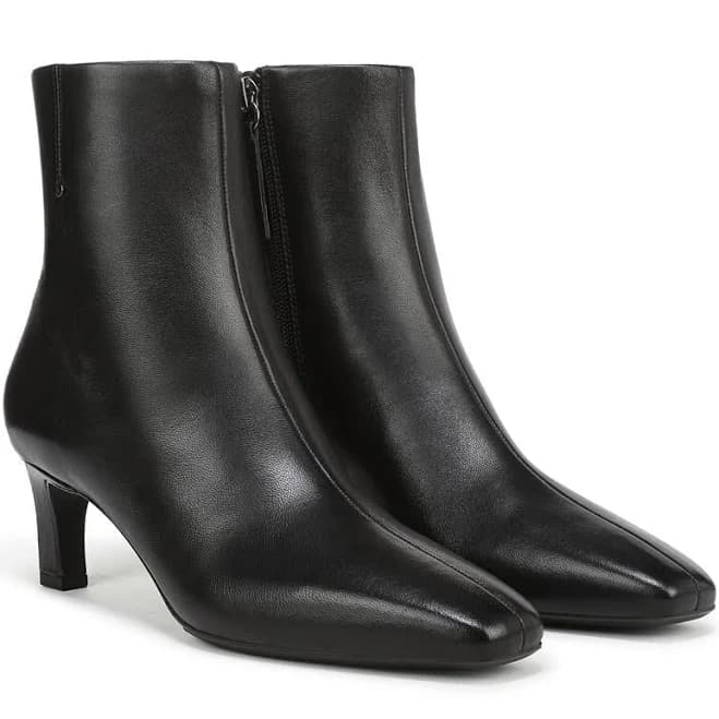 Franco Sarto Women's Tavisha Square Toe Leather Ankle Boots