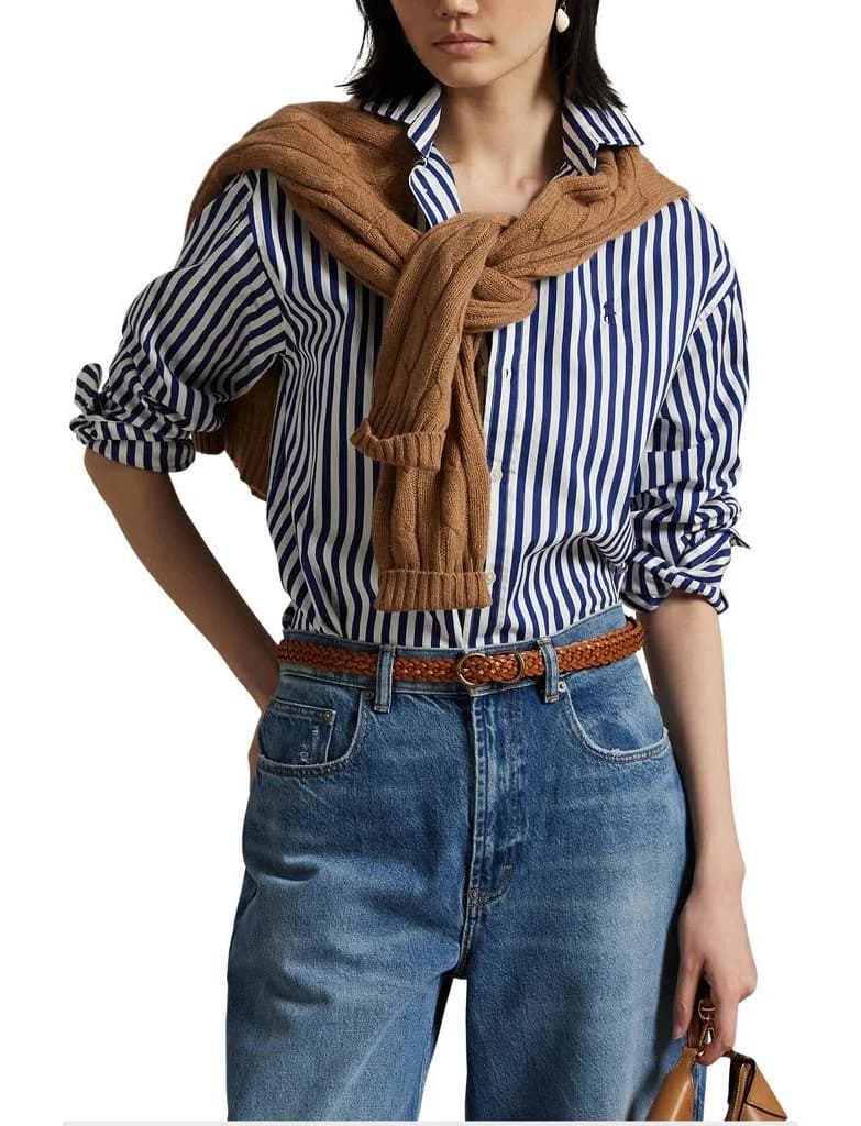 Polo Ralph Lauren Women's Relaxed-Fit Striped Cotton Shirt