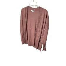 Madewell Cardigan Sweater Dusty Rose Open Front M