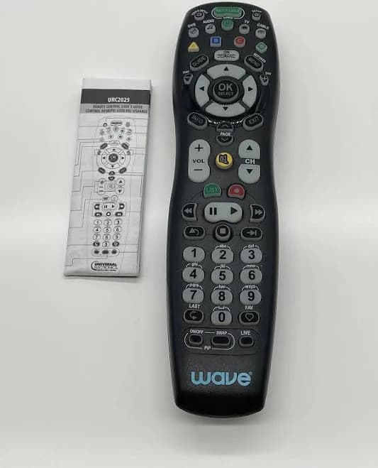 Wave Broadband 2025b2-b1 Black Handheld Universal Remote Control