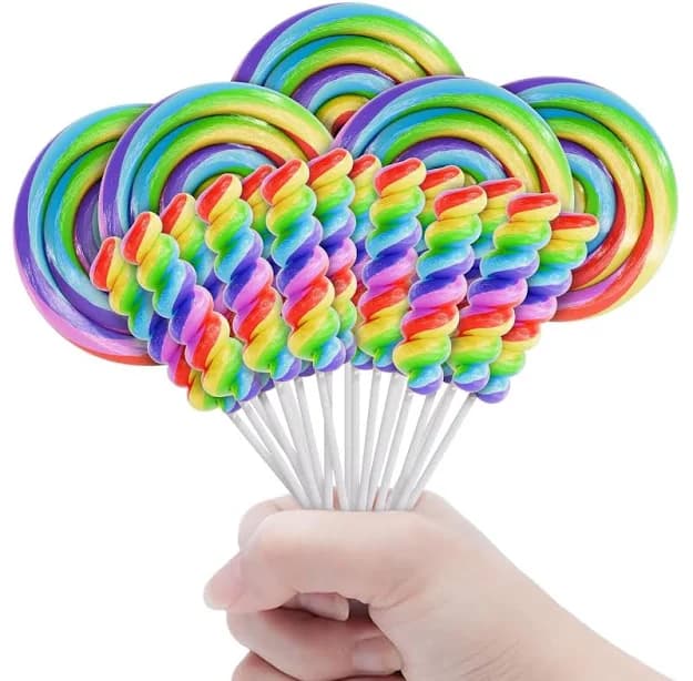 Large Swirl Lollipops Individually Wrapped & Round 12pk- Pack Of 12