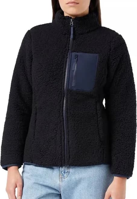 Amazon Essentials Women's Sherpa Long-Sleeve Mock Neck Full-Zip Jacket