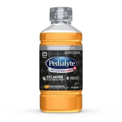 Pedialyte AdvancedCare Plus Electrolyte Drink Orange Breeze 1 Liter (6 Pack)