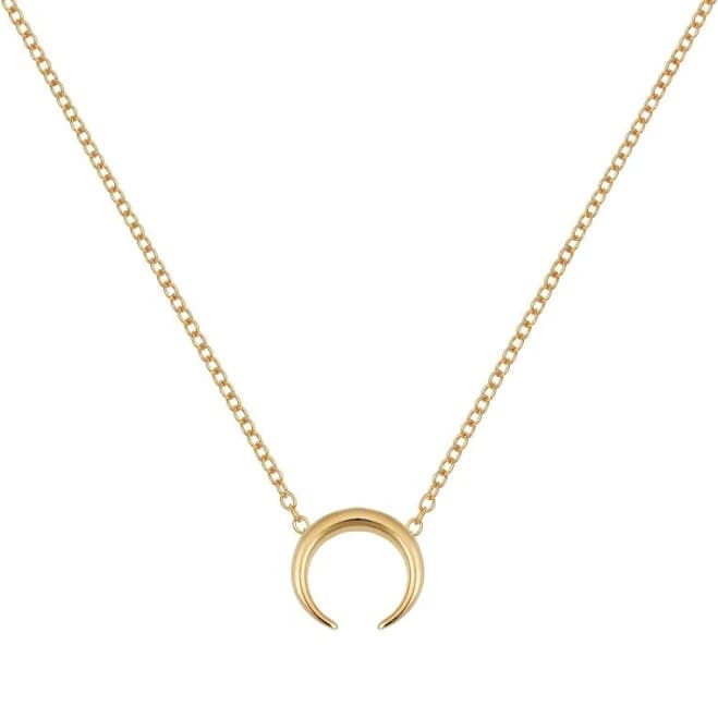 Minimal Crescent Moon Silver Necklace