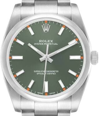 34mm Rolex Stainless Steel Oyster Perpetual Watch 114200