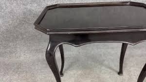 Vintage Regency Style Ebonized Black Lacquer End Table (1940s) - Etsy