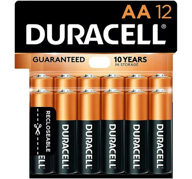 Duracell Coppertop AA Alkaline Battery - Pack of 120