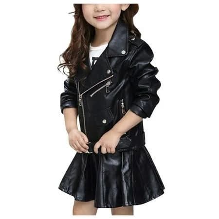 Kogui Kids Quilted Leather Shoulder Motorcycle Jacket