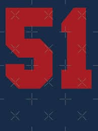51 Jersey Number Fifty One" Active T-Shirt for Sale by elhefe | Redbubble
