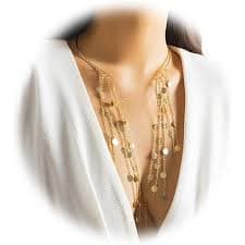 Amazon.com: Simple Metal Open Pearl Choker Necklace Long Tassel Crystal Beads Clavicle Chain Necklace Boho Statement Crystal Collar Necklace Pearl Chest Body Jewelry for Women (Black): Clothing, Shoes & Jewelry