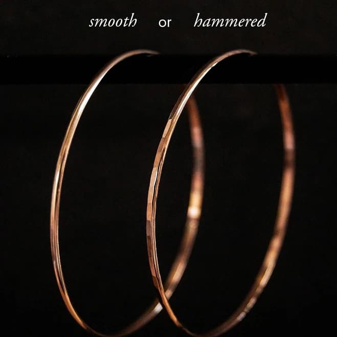 Thin Hammered Cuff, in Solid Sterling Silver, 14K Gold Fill, and Rose Gold Fill; Delicate Handmade Stacking Bracelet for Women by Lotus Stone Design