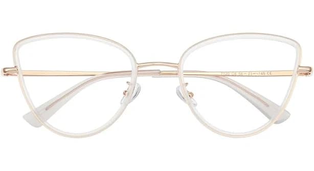 Cat Eye Golden Eyeglasses