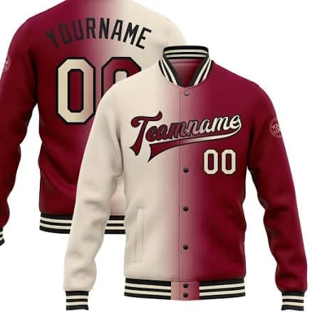 Men's Varsity Letterman Bomber Jacket
