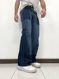 Jean Paul Gaultier vintage flared printed denim jeans archive rare patchwork | Grailed