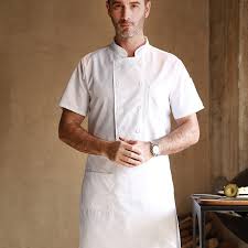 Men Chef Jacket Coat Uniform Kitchen Long/Short Sleeve Cooking Restaurant Top | eBay