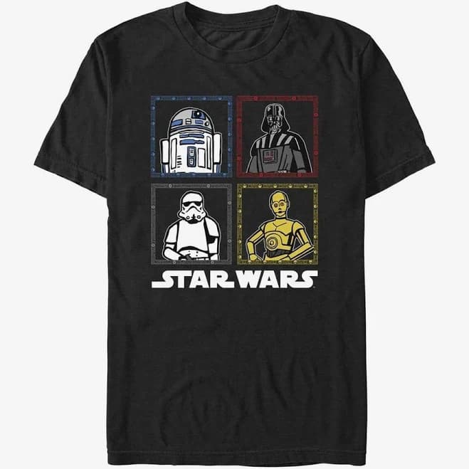 Mens Star Wars Square Portraits T-Shirt