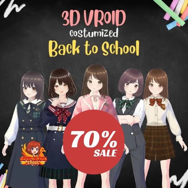 3D Vtuber School Uniform Bundle