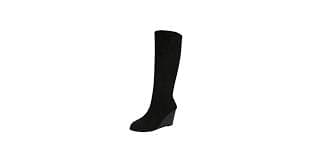 Amazon.com | makauiuu Knee-High Suede Boots with Stiletto Heel, Black (Black, Adult, Women's, 5.5, Digital, US Shoe System, M (Medium)) | Shoes