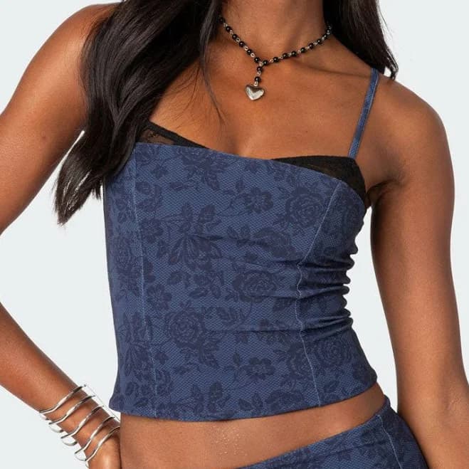 Edikted Amal Floral Print Camisole