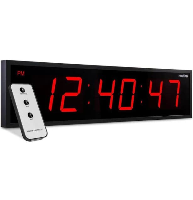Ivation 36 in. Large Digital Wall Clock