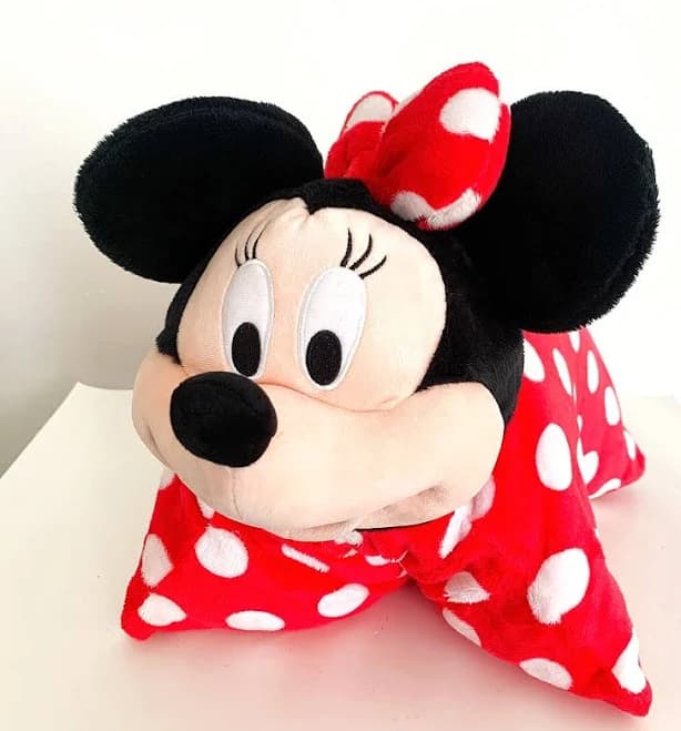 Disney Park Store Authentic Minnie Mouse Plush Pillow Cute Polka Dots