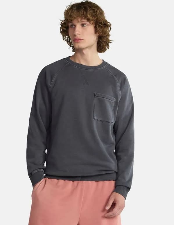 No Boundaries Men's Crewneck Sweatshirt with Long Sleeves