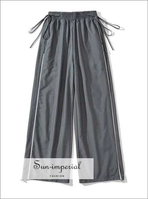 Sun-imperial Women's Side Striped Sweatpants with Drawstring Waistband