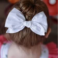 Daisy Small Hemmed-Edge Hair Bow – Mini Mint