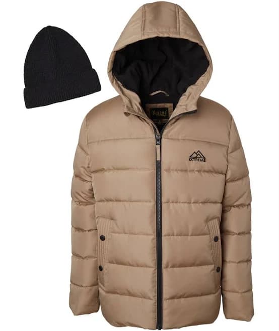 Ixtreme Big Boys Mini Puffer Jacket with Beanie