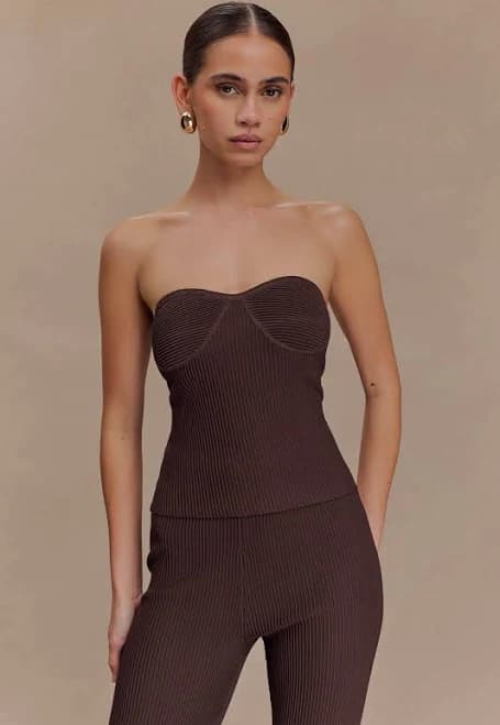 Elodie Strapless Cupped Knit Top