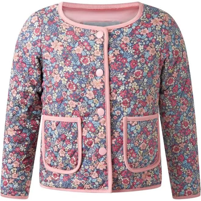 Rachel Riley Girls' Floral Quilted Jacket