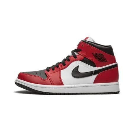Jordan Mens Air Jordan 1 Mid Chicago Black Toe 554724 069 from Stadium Goods, Men's, White