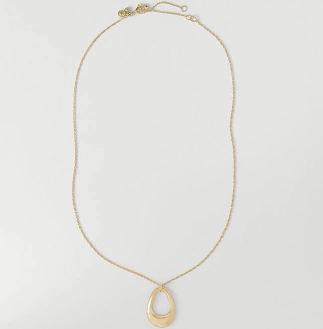 Ann Taylor Women's Open Oval Pendant Necklace