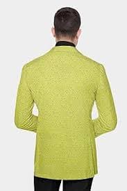 Elina fashion Mens Jacquard Spread Collar Blazer Slim Fit Stylish Suit Jacket for Wedding Party Christmas at Amazon Men's Clothing store