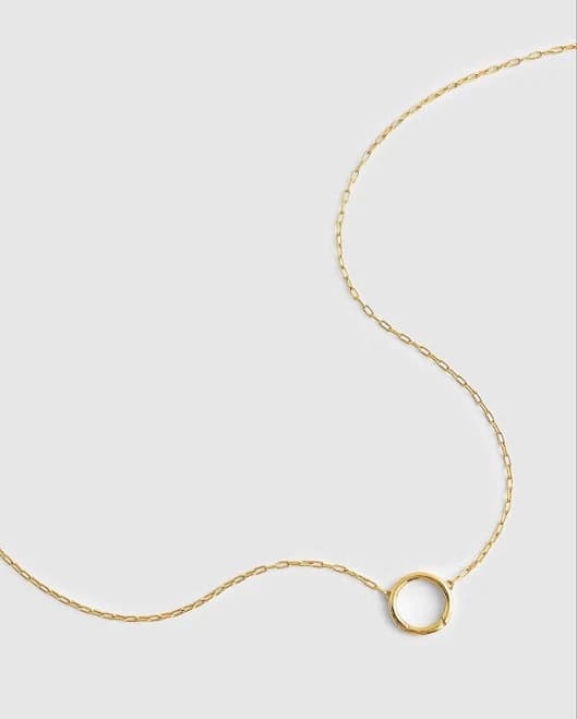 Madewell Antique Gold Mini Paperclip Chain Necklace