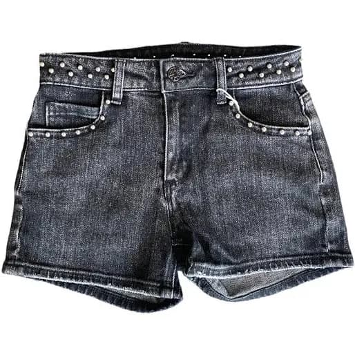 Studded Denim Shorts