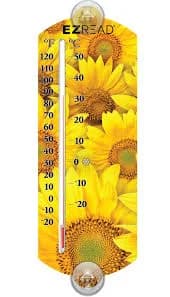 EZREAD 10" Indoor/Outdoor Thermometer - Sunflowers