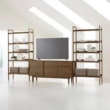 Crate & Barrel Tate Storage Media Console and Bookcase Set