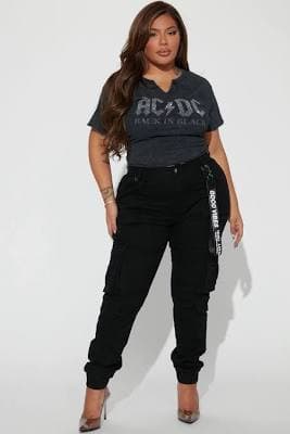Fashion Nova Women's Good Vibes Cargo Jogger Pants