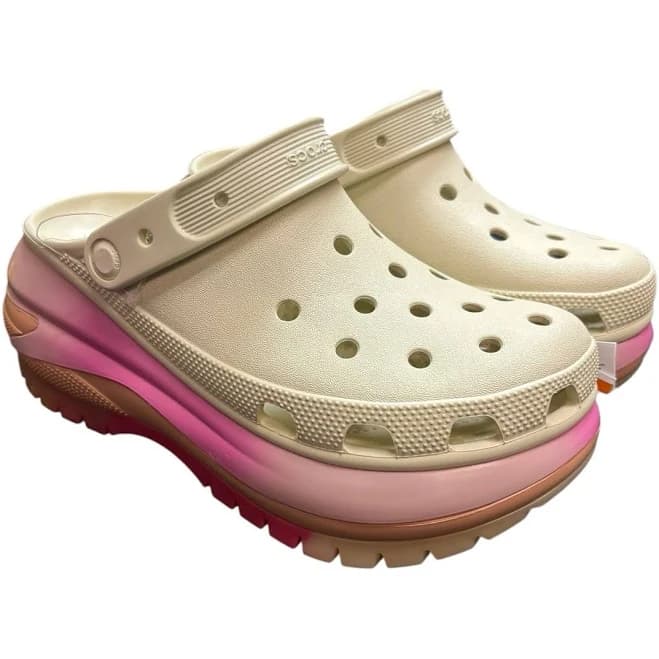 Crocs Mega Crush Color Dip Clog 208988-2y3 High Heel, Platform 3” Rise