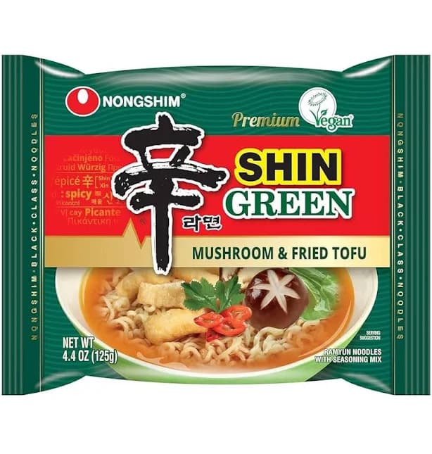 Nongshim Shin Green Mushroom Fried Tofu Spicy Ramen