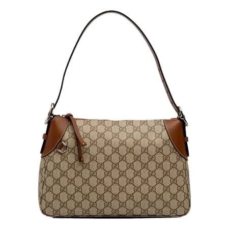 Gucci Women's GG Supreme Emblem Canvas Shoulder Bag